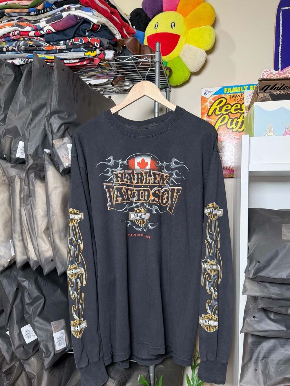 Vintage Harley-Davidson Metal Chrome Long sleeve